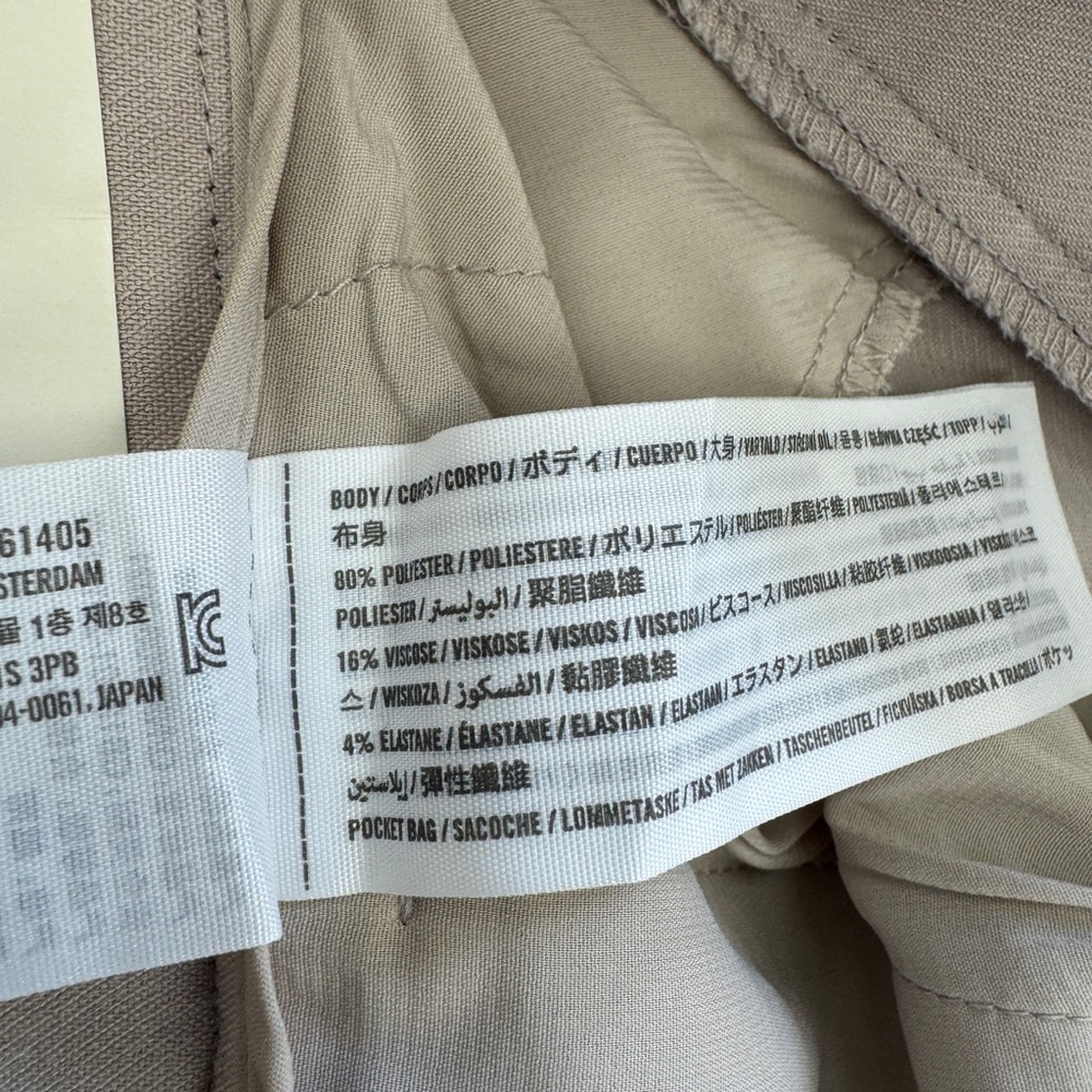 Abercrombie & Fitch Sloane Wide Leg Pants/Trousers in Light Taupe Size 28/6R - Picture 8 of 9
